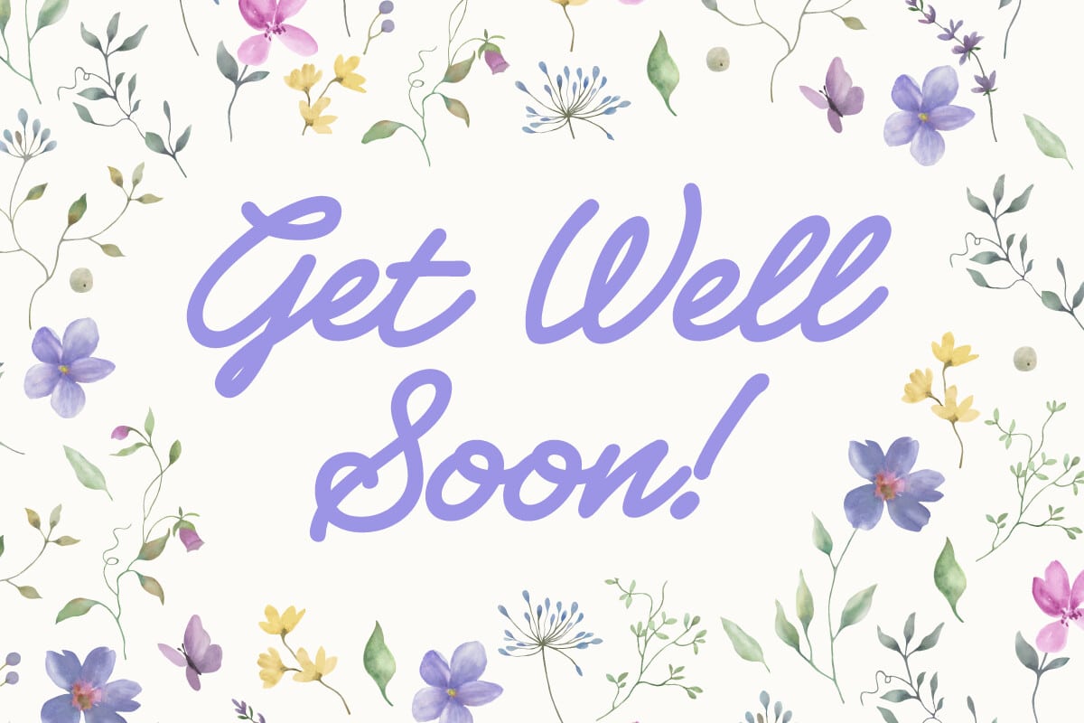 flowers and get well text